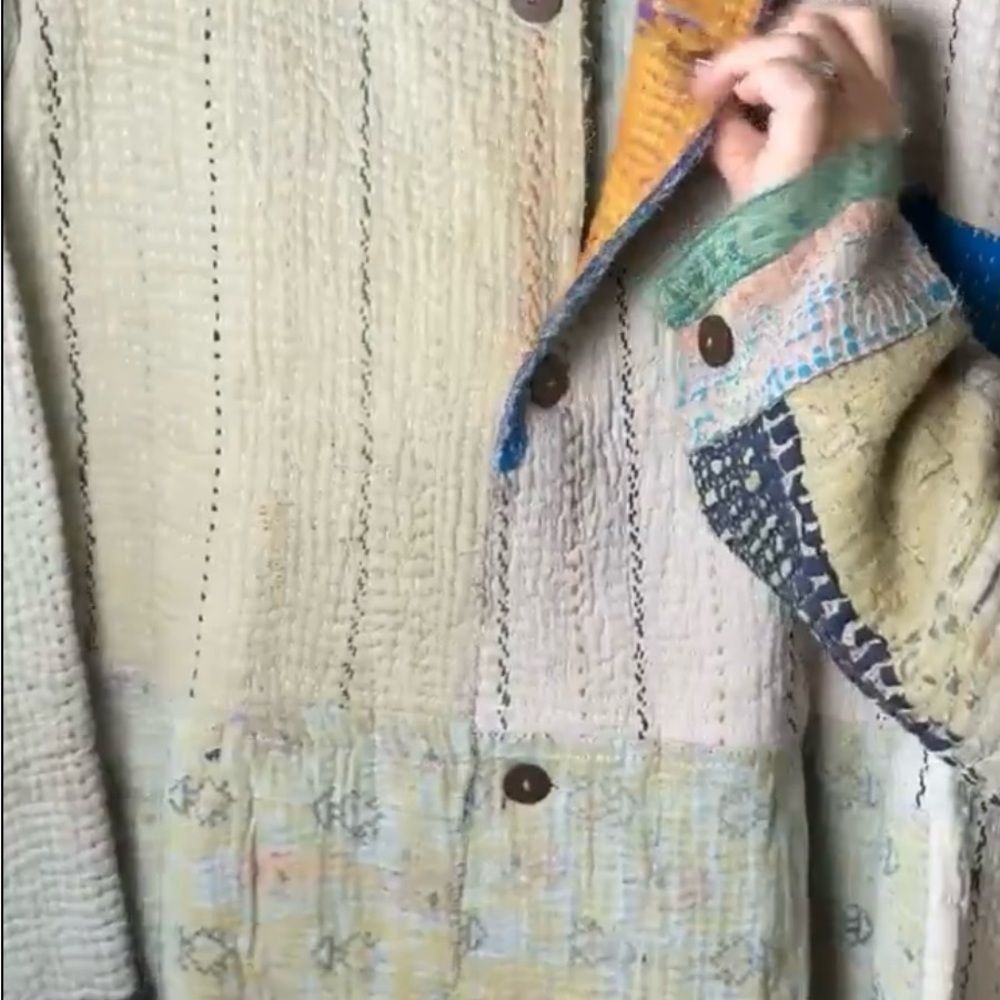 Patchwork Button-Up Women's Jacket - image 4